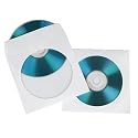 Hama 100er-Pack CD-ROM Papierhüllen; weiß mit transparentem Fenster