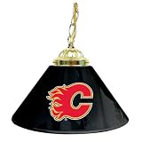 NHL Calgary Flames 14-Inch Single Shade Bar Lamp, Black