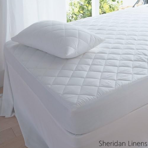 LUXURY PERCALE POLYCOTTON QUILTED PILLOW PROTECTORS PAIR - SHERIDAN LINENS by Sheridan Linens