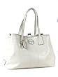 Coach Signature Leather Patent Framed Carryall Bag 15658 White