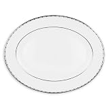 Lenox Grand Central Bone China Platinum Banded 13 Oval Platter by Lenox