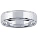 14K White Gold 6.5mm Millgrain Edge Band Ring