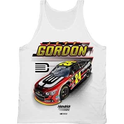 Jeff Gordon #24 NASCAR Race Tank Top-White