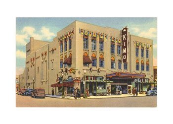 Kimo Theatre, Albuquerque, New Mexico Architecture Art Poster Print, 17x11