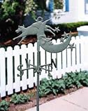 Cow Over Moon Garden Weathervane Rust