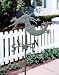 Cow Over Moon Garden Weathervane Rust