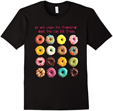 Men's Donuts Funny Tshirt Exclusive Design Small Black