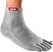 Injinji Performance Series Gray Mini Crew Toesox Toe Socks for Running and Hiking with Cool Max
