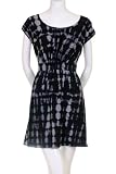 Must Have Tie Dyed Print Lace Zipper Back Babydoll Dress Purple