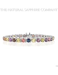 15.23ct. Natural Untreated Multi-color Sapphire Bracelet.
