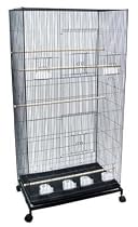 Brand New Bird Sugar Glider Ferret Cage 30x18x55 With Stand On Wheel *Black*