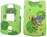 Colorful Frog on Leaf - Motorola RAZR V3 V3c V3m Hard Case - Protective Faceplate Cover