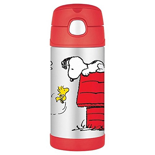 Peanuts Snoopy Funtainter Thermos Bottle 12 oz Home Garden Kitchen
