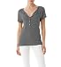 Michael Stars 1x1 Slub Short Sleeve Henley