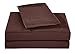 Honeymoon Super Soft Microfiber 4-Piece Bed Sheet Set, Queen, Dark Chocolate