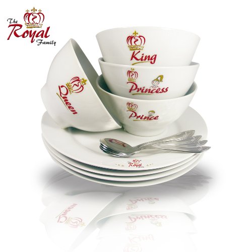 The Royal Family 9567-1 Original Geschirr-Set 5-teilig +++ King +++, Porzellan, M&uuml;slischale, Tasse, Becher, Teller, Kinder Service, Familie, Gedec ...