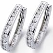 14kt White Gold Scrumptious Diamond Hoop Earrings