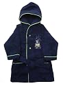 Bright Bots Bathrobe with Hood in Navy Cotton Terry Towelling size Large 3-4 years