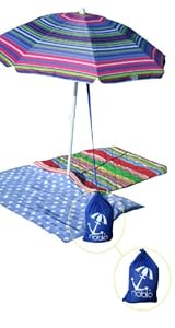 Noblo Umbrella Buddy--Simple Beach Shade Umbrella Anchor (blue)