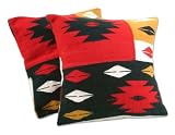 Review Novica  / Alpaca wool cushion covers, 'Starlight on Red'