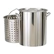 Bayou Classic 1142 142-Quart Stainless Steel Stockpot with Boil Basket