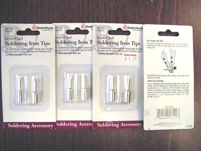 Lot of 4 Iron-clad Soldering Iron Tips 64-2089