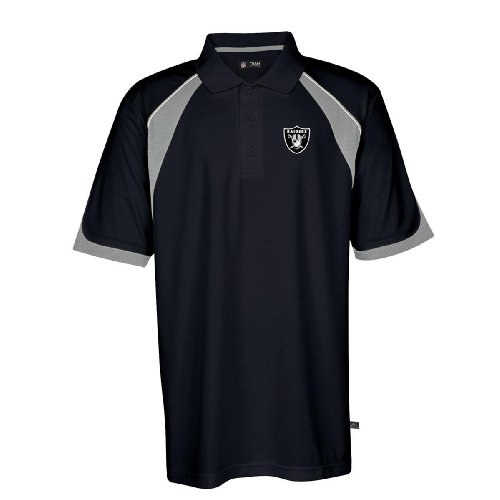 Oakland Raiders Field Classic II Short Sleeve Polo, Medium