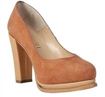 Pumps von Apart aus Ziegenvelours Leder in Cognac