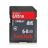 Sandisk 64gb Ultra Sd Card High Performance Class 4 20mb/s Sdhc Memory Card