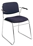 2 Pack Stack Arm Chair With Chrome Finish By Office Star Furniture