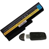 4400mAh 6 Cells Replacement IBM ThinkPad R60 R61 T60 T61 R60e T60p Series 40Y6799 ASM 92P1138 92P1140 series Laptop w/a USB SD Card reader as a free gift