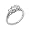14k White Gold Moissanite 3 Stone Lucern Past-Present and Future (1.00 cttw equivalent), Size 5