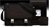 15 MacCase Premium Leather MacBook Shoulder Bag/ Sleeve / Pouch Set - Chocolate