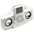 Greymobiles Ipod White Stereo Portable Speakers I Pod Nano 1Gb/2Gb/4Gb/8Gb...