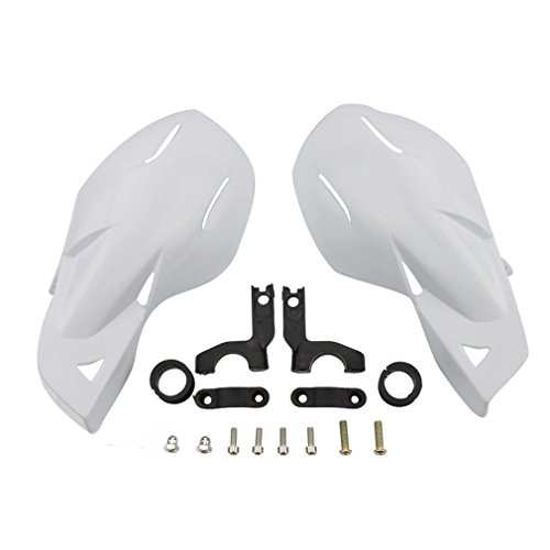 ZEWAN 7/8" Handlebar Hand Brush Guards Protector Handguards Assy for Honda Kawasaki Yamaha Suzuki Motocross Motorcycle Off-road Pit Dirt Bike ATV (White)