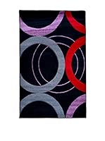 Italian Office Alfombra Wolf Negro/Multicolor