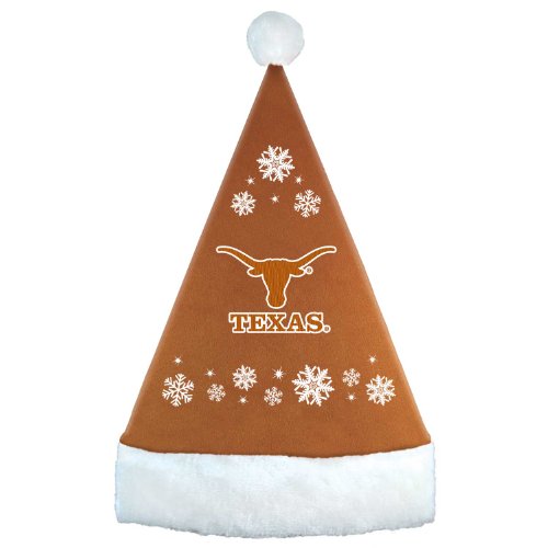 NCAA Texas Longhorns Snowflake Santa Hat