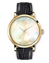 SPRAWL Aanalog Fashion Series Gold Ladies Watches of Genuine Black Leather Strap,Unique Wrist Watch for Women Girls Designed with yellowish spots