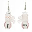 Chicago White Sox MLB Snowman Baseball Earrings (1")