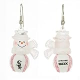 Chicago White Sox MLB Snowman Baseball Earrings (1)