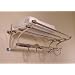 Polished Nickel Paris Hotel or Train Rack style Towel Shelf with Hooks