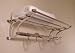 Polished Nickel Paris Hotel or Train Rack style Towel Shelf with Hooks Image