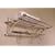 20" Polished Nickel Paris Hotel or Train Rack style Towel Shelf with Hooks