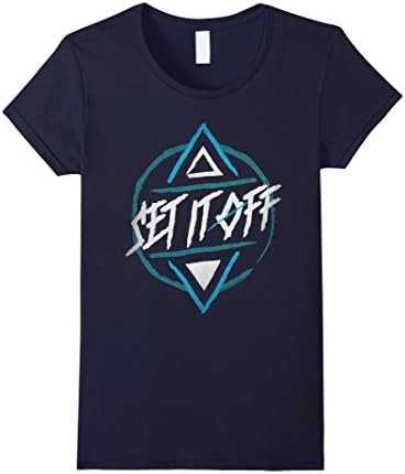 Women's Set It Off Triangles T-Shirt XL Navy