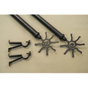A&F Rod Décor - NEW Decorative Curtain Rod #60, 48-84 inch, Black