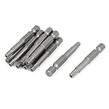 uxcell トルクスセキュリティドライバー S2工具鋼 グレー ハードウェア 10個入り