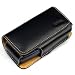 Premium Horizontal Leather Pouch with Ratcheting Swivel for Motorola SLVR L2, L6, L7