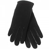 Capelli New York Damen-Lederhandschuhe mit Neopren-Handrücken, Groesse:S/M;Farbe:black