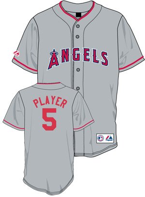 Ervin Santana Jerseys: Los Angeles Angels of Anaheim Adult Away Grey #54
