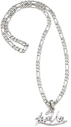 Lace Up Iced Out New Pendant Necklace Silver Color With 24 Inch 5 mm Figaro Style Chain Machine Gun Kelly